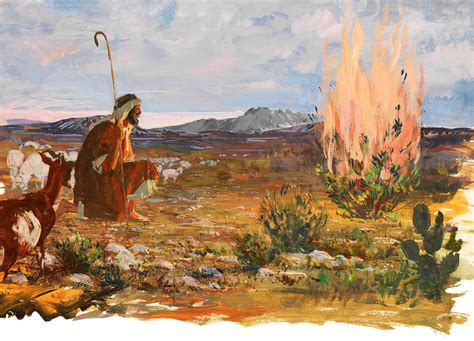 Moses And The Burning Bush Painting