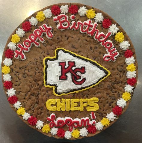 KC Chiefs | Cookie Cakes in 2019 | 9th birthday cake, Brownie cake ...