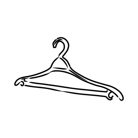 clothes hanger vector sketch 7315122 Vector Art at Vecteezy