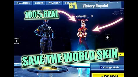 USE SAVE THE WORLD CHARACTER IN BATTLE ROYALE(Fortnite glitch) - YouTube