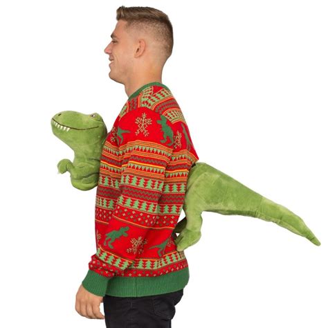 3D T-Rex Plushie Ugly Christmas Sweater Family Christmas Dinner, Christmas Seasons, Christmas ...