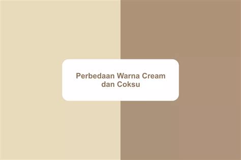 Perbedaan Warna Cream dan Coksu Beserta Rekomendasi Paduan Warna!