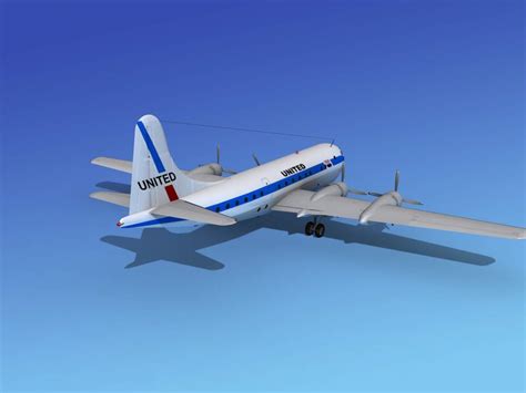 Boeing 377 United Airlines - 3D Model by Dreamscape Studios