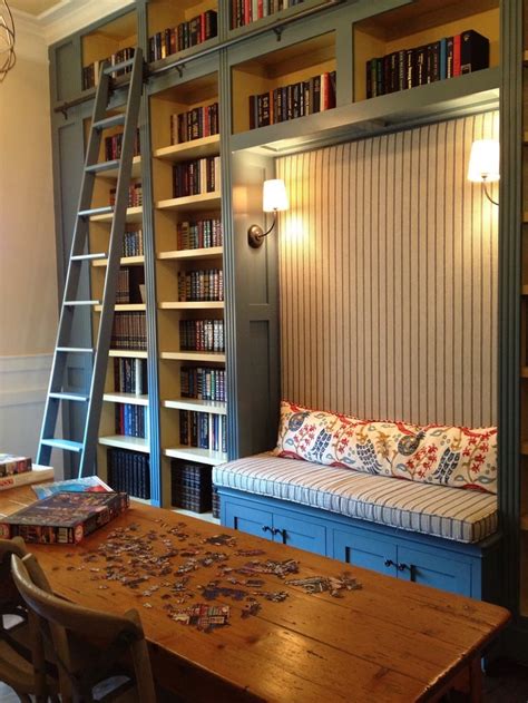 Library Bookcases with Ladders