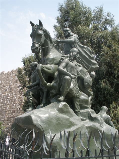 Equestrian statue of Saladin in Damascus Syria