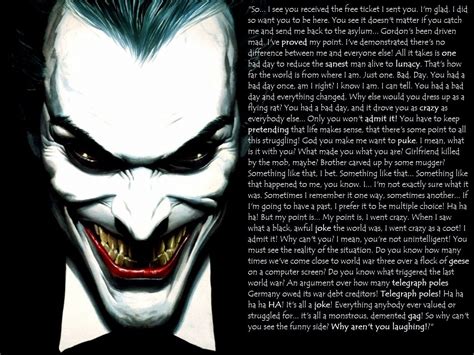 My favorite Joker quote from The Killing Joke, made as a wallpaper. : r ...