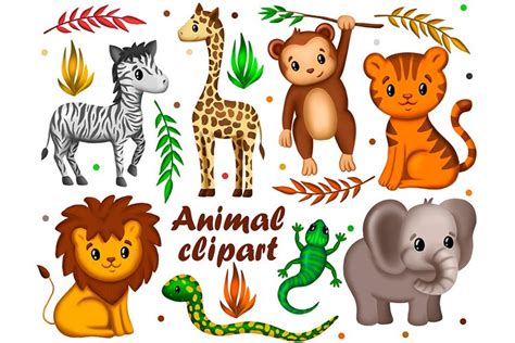 Baby Safari Animals Template