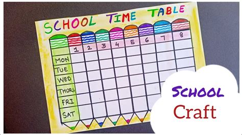 School Time Table Design/ Beautiful Time-Table design for Class/Study ...