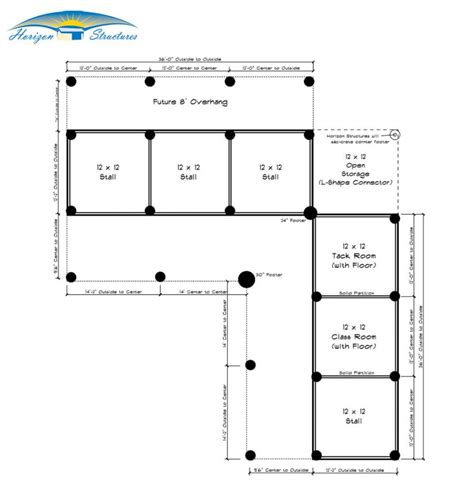 L-Shaped Horse Barns | Prefab L-Shaped Barns - L-Shaped Barns - Horizon ...