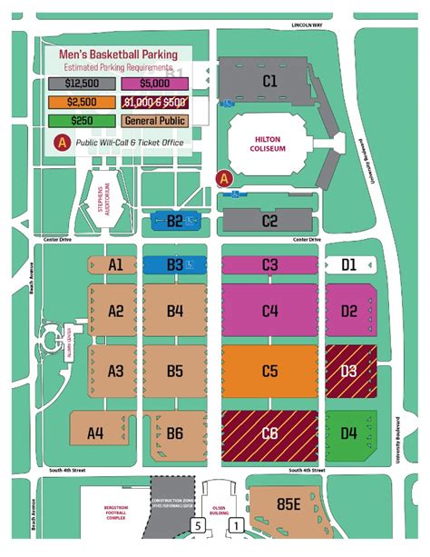 Jack Trice Stadium Parking Map - The Ozarks Map