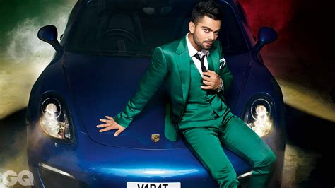 Virat Kohli Posing With Sports Car