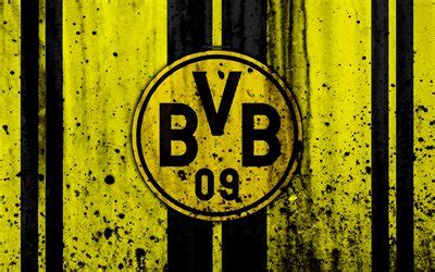 Download wallpapers FC Borussia Dortmund, 4k, logo, Bundesliga, stone texture, Germany, Borussia ...