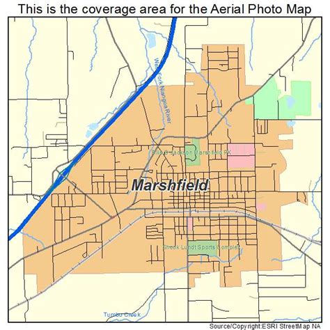 Aerial Photography Map of Marshfield, MO Missouri