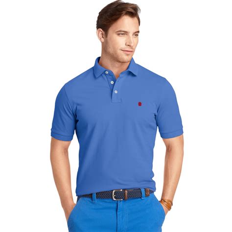 Izod Izod Shirt Montauk Salt Slim Fit Pique Polo in Blue for Men ...