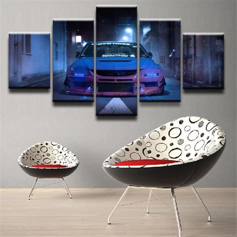 new car 1 – Automative 5 Panel Canvas Art Wall Decor – Canvas Storm