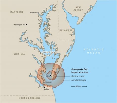 chesapeake-bay-crater-map | EarthSky