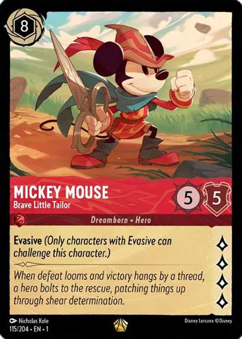 Mickey Mouse Brave Little Tailor – Cards – Lorcana Card – Lorcana Player