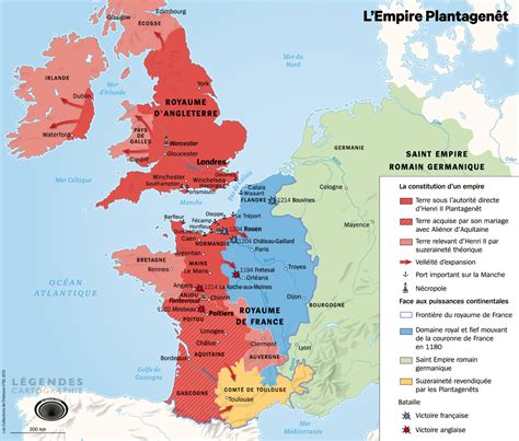 The Angevin Empire, 12th century. by... - Maps on the Web