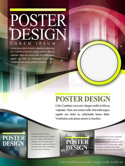 Abstract Poster Template Design Stock Vector - Illustration of gallery, sheet: 56335451