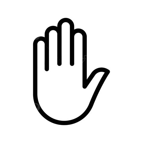 Hand Stop Flat Direction Vector, Stop, Flat, Direction PNG and Vector with Transparent ...