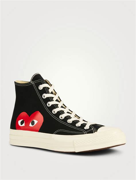 COMME DES GARÇONS PLAY CONVERSE X CDG PLAY Chuck Taylor '70 High-Top Sneakers | Holt Renfrew Canada