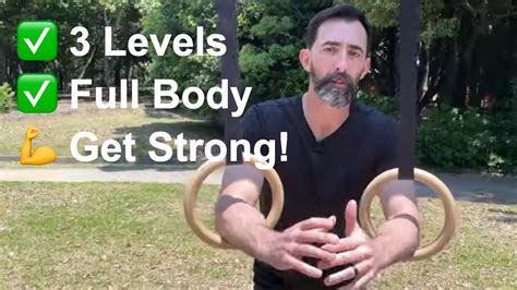 Gymnastic Rings Workout - Beginner, Intermediate, Advanced - YouTube