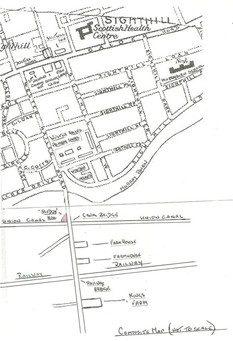 Sketch Map 0f Wester Hailes Road Sighthill in the1950s - Edinburgh Collected