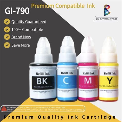 Canon ink set GI-790 Refill Ink Compatible For Canon PIXMA G2010 G3010 G4020 G1010 Series ...