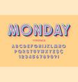 Comical linear font design colorful alphabet Vector Image