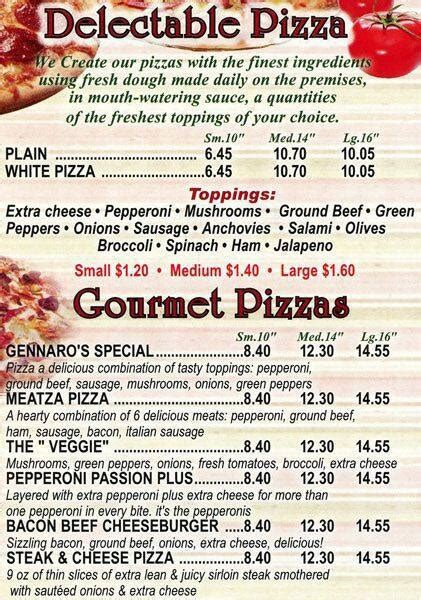 Gennaro's Pizza Menu, Menu for Gennaro's Pizza, Bella Vista, Philadelphia - Urbanspoon/Zomato