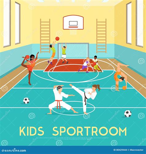 Poster of Kids Sportroom stock vector. Illustration of activity - 80429444