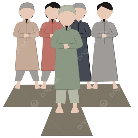 Congregation Vector Hd PNG Images, Congregational Prayer, Pray, Muslim ...