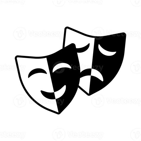 simple comedy and tragedy masks icon 24188376 PNG