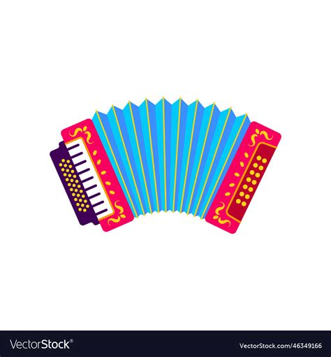 Accordion traditional colombian music instrument Vector Image