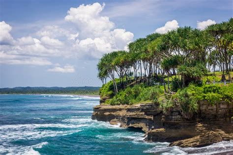 Batu Karas Beach Pangandaran West Java Stock Image - Image of ship, seaside: 92499429