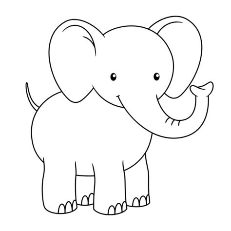 7,534 Cute Elephant Black Outline Royalty-Free Photos and Stock Images | Shutterstock