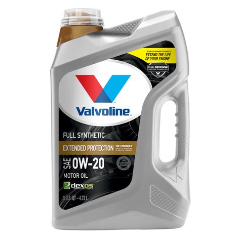 Valvoline Extended Protection Full Synthetic Motor Oil SAE 0W-20 5 QT - Walmart.com - Walmart.com