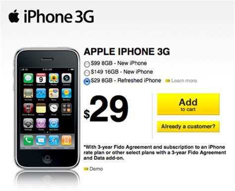 Refurbished 8GB iPhone 3G On the Cheap at Fido