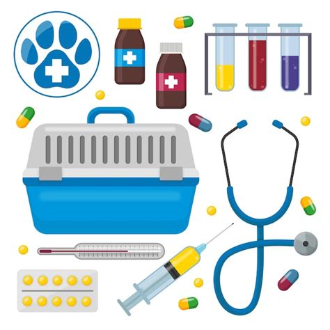 Premium Vector | Veterinary equipment