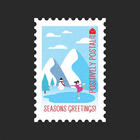 Christmas Postage Stamp Designs by Tara Joy Andrews | Postage stamp ...