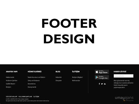 Footer Design | Footer design, Web design, Web design inspiration creative