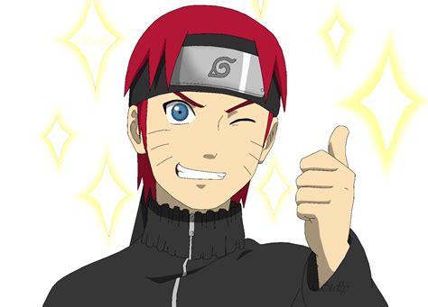 Naruto Red Hair - lineart colored by DennisStelly on DeviantArt