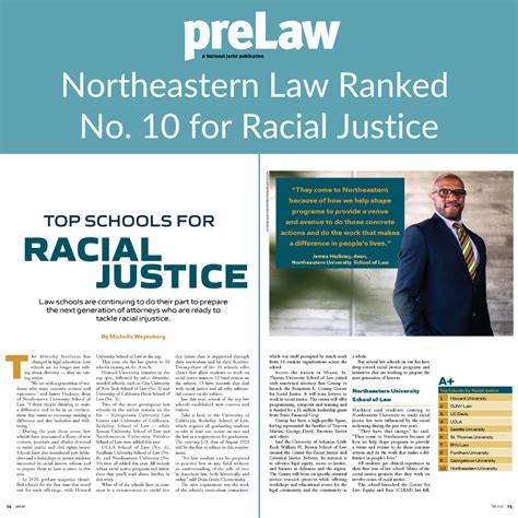 Northeastern Law Ranked No. 10 for Racial Justice - School of Law