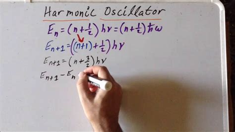 Harmonic oscillator energy levels difference derivation - YouTube