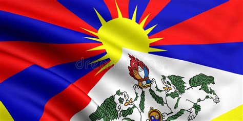 Flag of Tibet stock illustration. Illustration of grained - 4004699