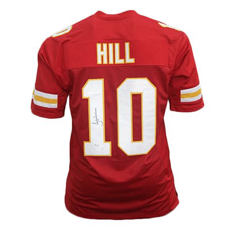 Tyreek Hill Autographed Football Jersey Red (JSA) — RSA