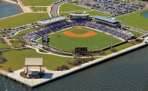 Pensacola Bayfront Stadium in Pensacola, Florida, home of the Blue Wahoos baseball team. # ...