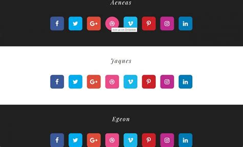 22+ Social Media Icons CSS Code Snippet - OnAirCode