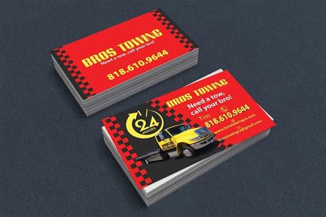 Tow Truck Company Business Cards - Printable Cards