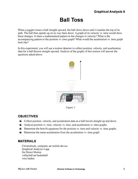 Physics With Vernier 06 Ball Toss - Graphical Analysis 6 Ball Toss When a juggler tosses a ball ...